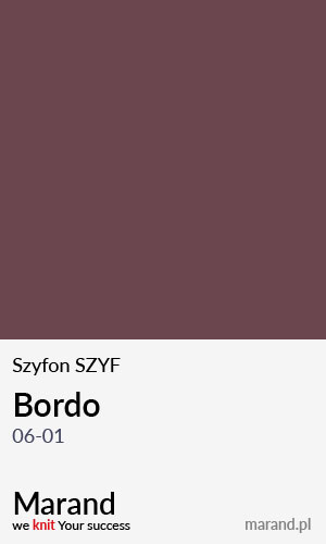 Szyfon SZYF – kolor Bordo 06-01  