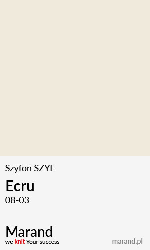 Szyfon SZYF – kolor Ecru 08-03  