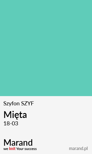 Szyfon SZYF – kolor Mięta 18-03  
