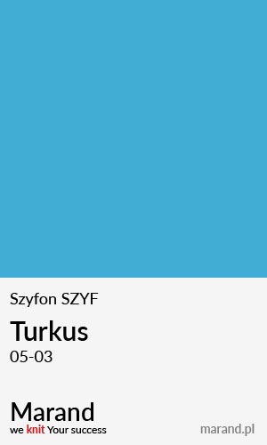 Szyfon SZYF – kolor Turkus 05-03  