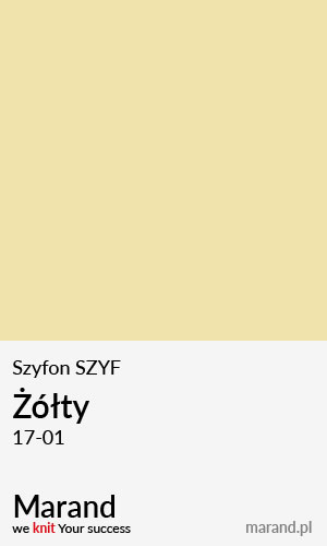Szyfon SZYF – kolor Żółty 17-01  