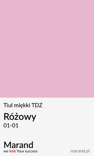 Tiul miękki TDZ – kolor Różowy 01-01  