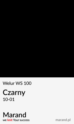 Welur WS 100 – kolor Czarny 10-01  