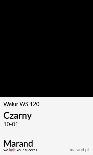 Welur WS 120 – kolor Czarny 10-01  