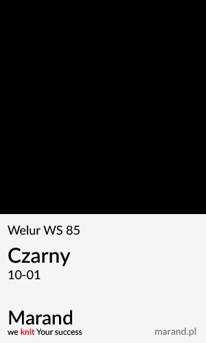 Welur WS 85 – kolor Czarny 10-01  