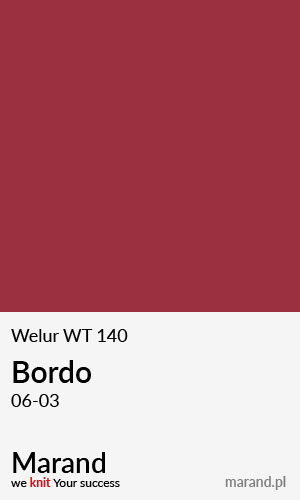 Welur WT 140 – kolor Bordo 06-03  