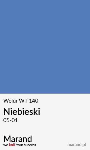 Welur WT 140 – kolor Niebieski 05-01  