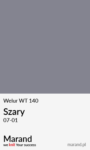 Welur WT 140 – kolor Szary 07-01  