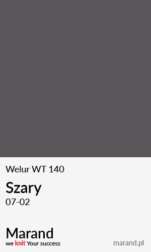 Welur WT 140 – kolor Szary 07-02  