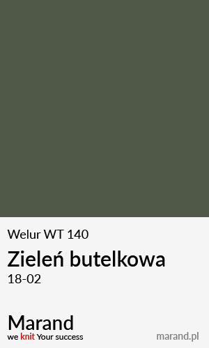 Welur WT 140 – kolor Zieleń butelkowa 18-02  