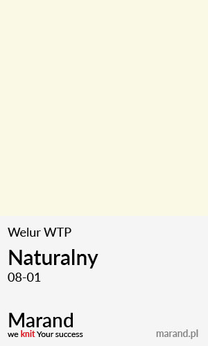Welur WTP – kolor Naturalny 08-01  