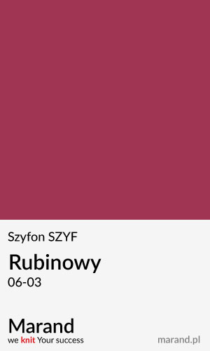 Szyfon SZYF – kolor Rubinowy 06-03  