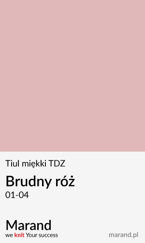 Tiul miękki TDZ – kolor Brudny róż 01-04   