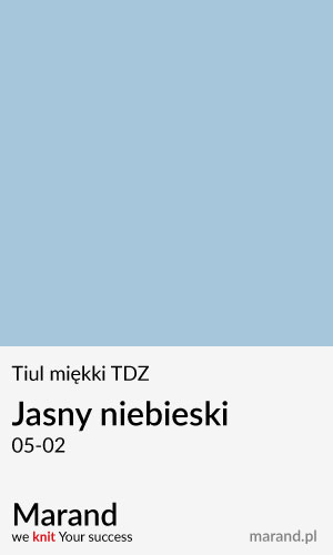Tiul miękki TDZ – kolor Jasny niebieski 05-02   