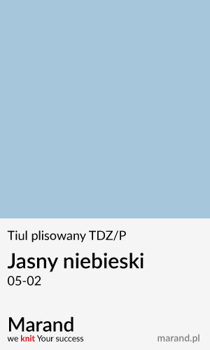 Tiul plisowany TDZ/P – kolor Jasny niebieski 05-02  
