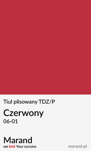 Tiul plisowany TDZ/P – kolor Czerwony 06-01  