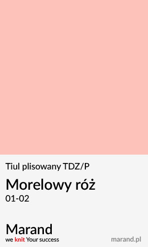 Tiul plisowany TDZ/P – kolor Morelowy róż 01-02  