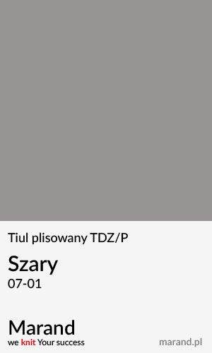 Tiul plisowany TDZ/P – kolor Szary 07-01  