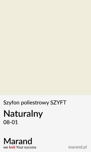 Szyfon poliestrowy SZYFT – kolor Naturalny 08-01  