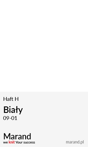 Haft H – kolor Biały 09-01  