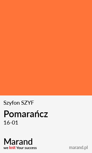 Szyfon SZYF – kolor Pomarańcz 16-01  