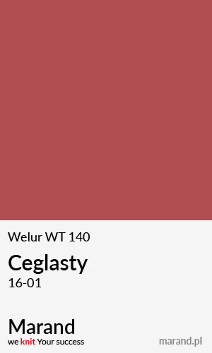 Welur WT 140 – kolor Ceglasty 16-01  