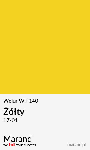 Welur WT 140 – kolor Żółty 17-01  
