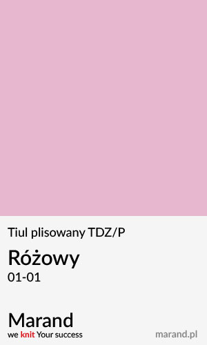 Tiul plisowany TDZ/P – kolor Różowy 01-01  