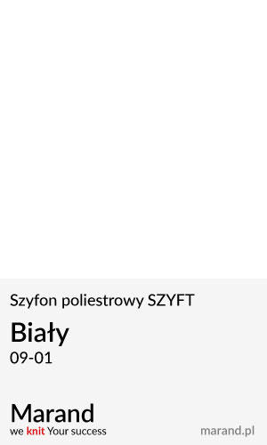 Szyfon poliestrowy SZYFT – kolor Biały 09-01  